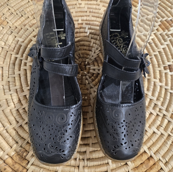 Rieker Black Leather Mary Jane Shoes - Picture 6 of 7